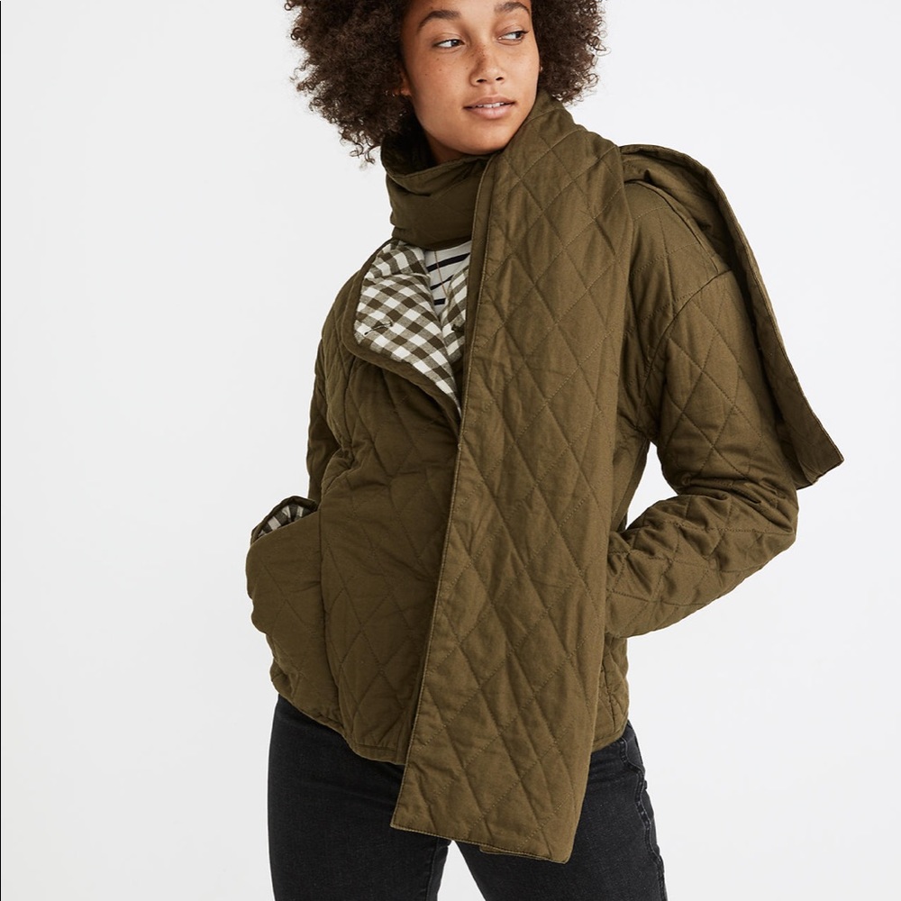 Madewell Reversible Quilted Scarf Jacket NWT
